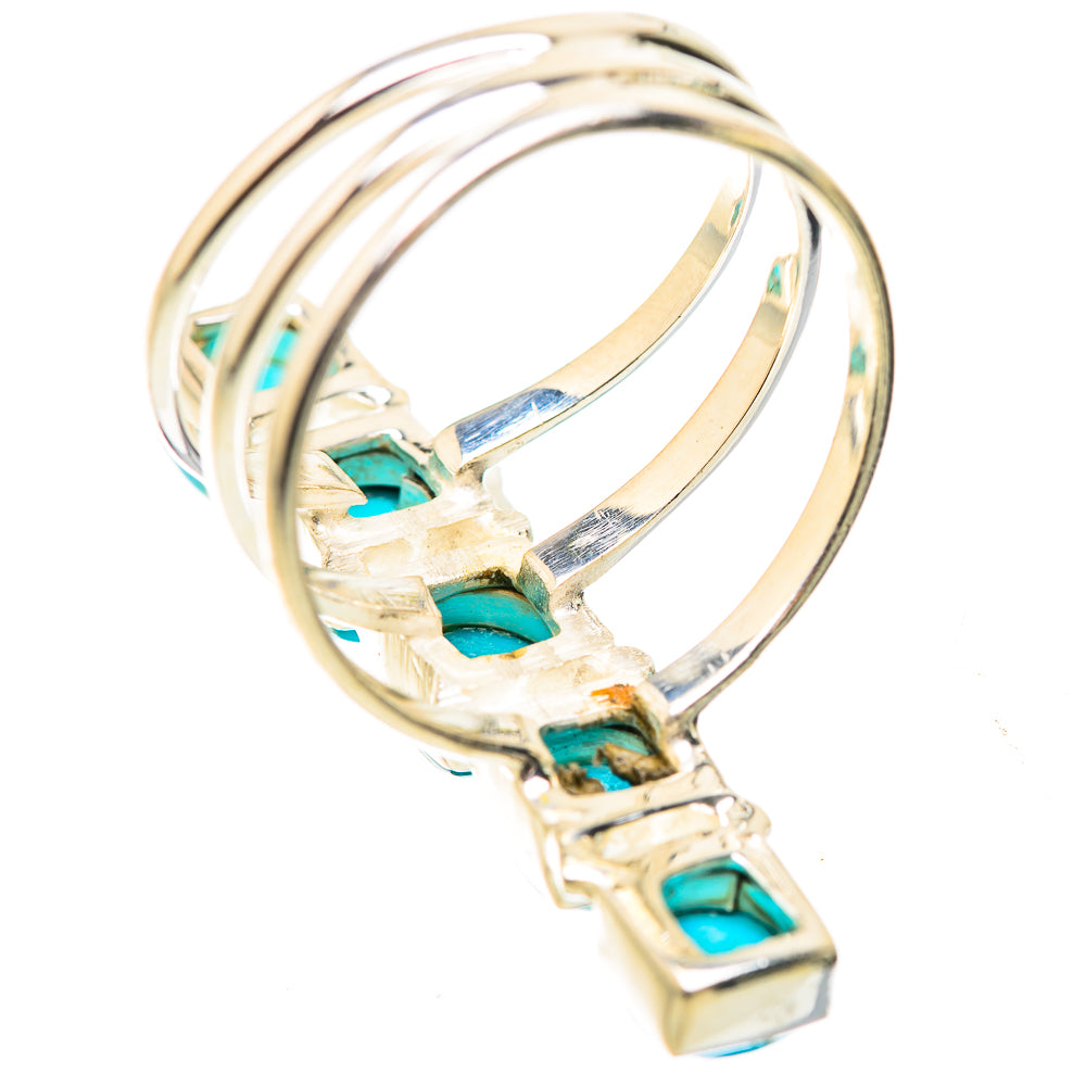 Sleeping Beauty Turquoise Rings handcrafted by Ana Silver Co - RING132081 - Photo 3