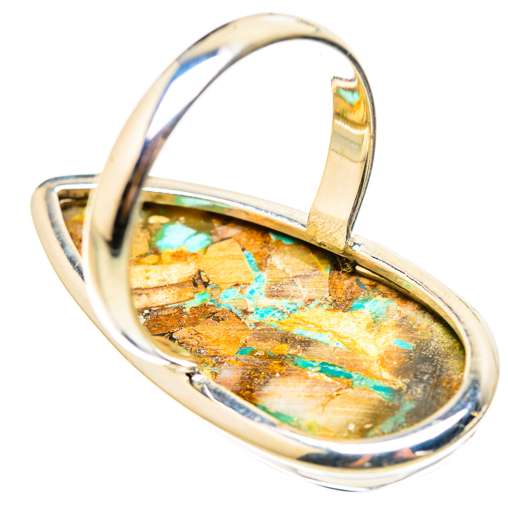 Kingman Mohave Turquoise Rings handcrafted by Ana Silver Co - RING132089 - Photo 3