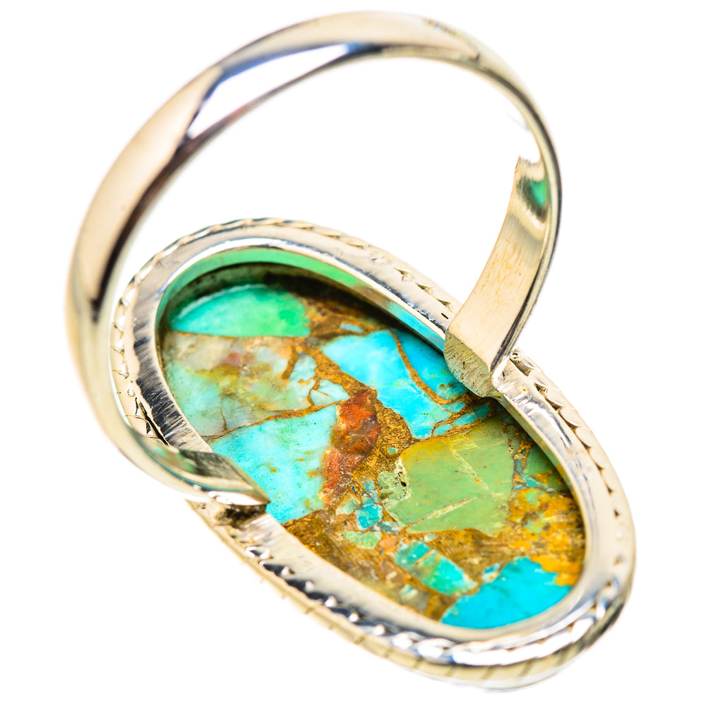 Kingman Mohave Turquoise Rings handcrafted by Ana Silver Co - RING132100 - Photo 3