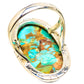 Kingman Mohave Turquoise Rings handcrafted by Ana Silver Co - RING132113 - Photo 3