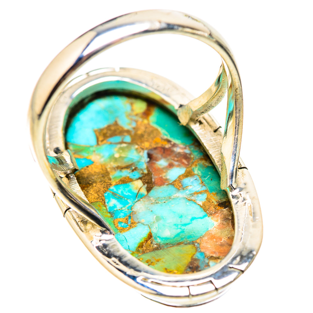 Kingman Mohave Turquoise Rings handcrafted by Ana Silver Co - RING132113 - Photo 3