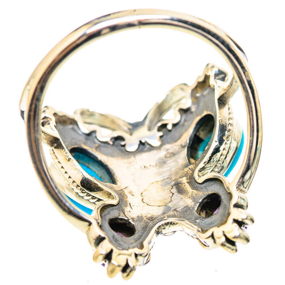 Sleeping Beauty Turquoise Rings handcrafted by Ana Silver Co - RING132124 - Photo 3