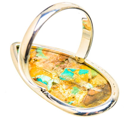 Kingman Mohave Turquoise Rings handcrafted by Ana Silver Co - RING132126 - Photo 3