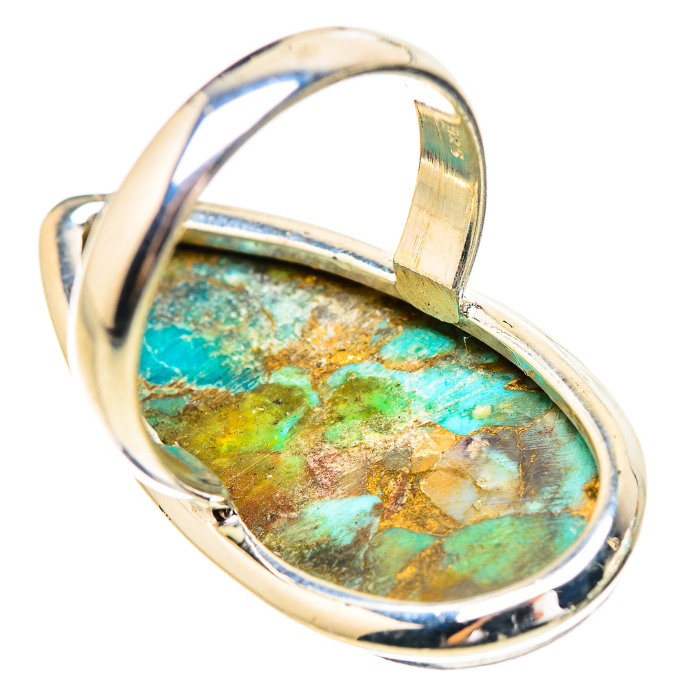 Kingman Mohave Turquoise Rings handcrafted by Ana Silver Co - RING132143 - Photo 3