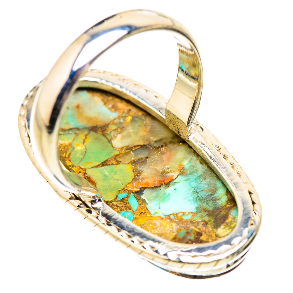 Kingman Mohave Turquoise Rings handcrafted by Ana Silver Co - RING132144 - Photo 3