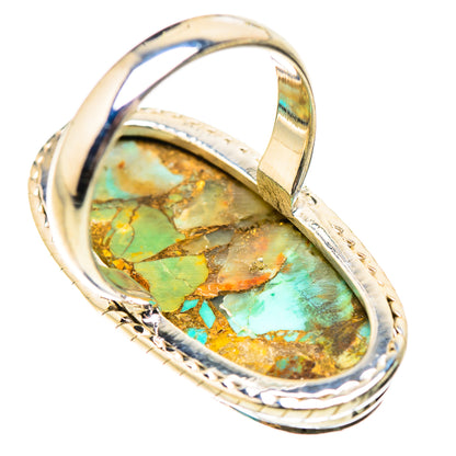 Kingman Mohave Turquoise Rings handcrafted by Ana Silver Co - RING132144 - Photo 3