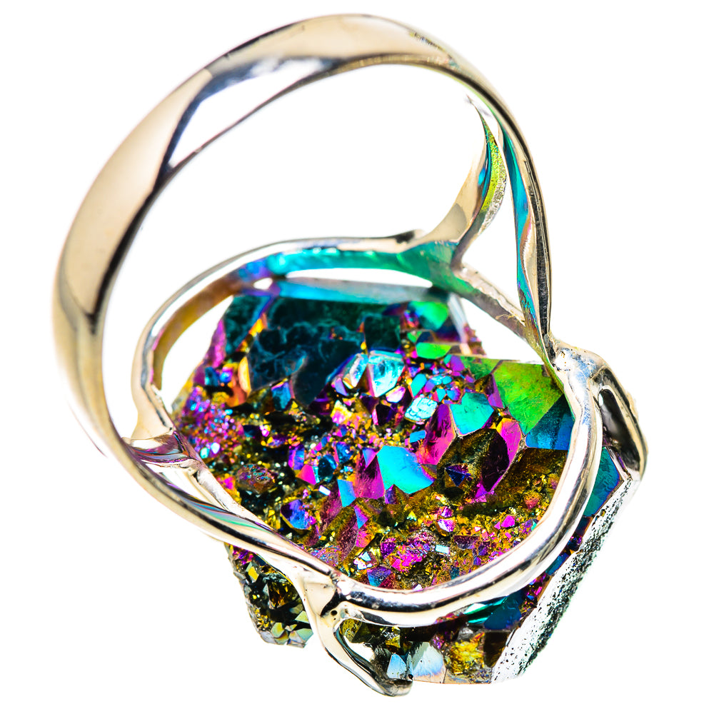 Titanium Sunshine Druzy Rings handcrafted by Ana Silver Co - RING132199 - Photo 3