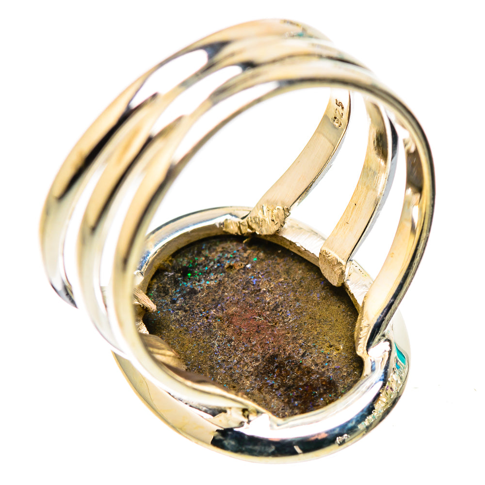 Andamooka Opal Rings handcrafted by Ana Silver Co - RING132214 - Photo 3
