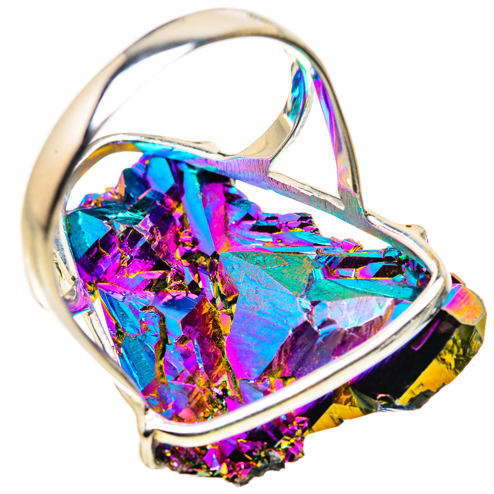 Titanium Sunshine Druzy Rings handcrafted by Ana Silver Co - RING132256 - Photo 3