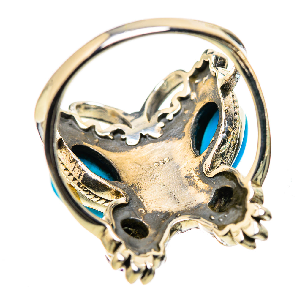 Sleeping Beauty Turquoise Rings handcrafted by Ana Silver Co - RING132257 - Photo 3