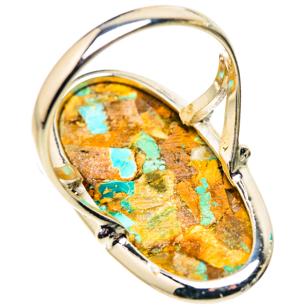 Kingman Mohave Turquoise Rings handcrafted by Ana Silver Co - RING132258 - Photo 3