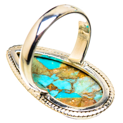 Kingman Mohave Turquoise Rings handcrafted by Ana Silver Co - RING132270 - Photo 3
