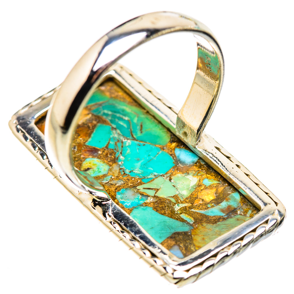 Kingman Mohave Turquoise Rings handcrafted by Ana Silver Co - RING132271 - Photo 3