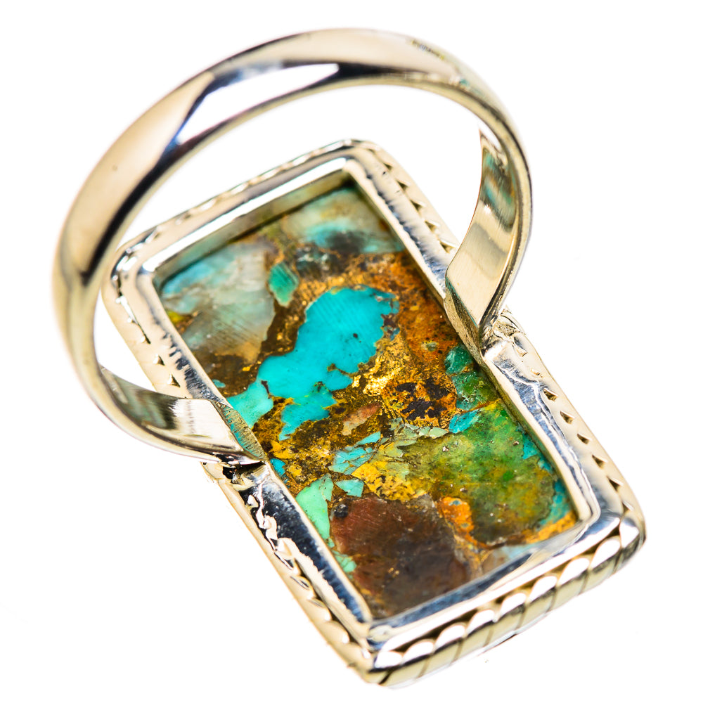 Kingman Mohave Turquoise Rings handcrafted by Ana Silver Co - RING132292 - Photo 3