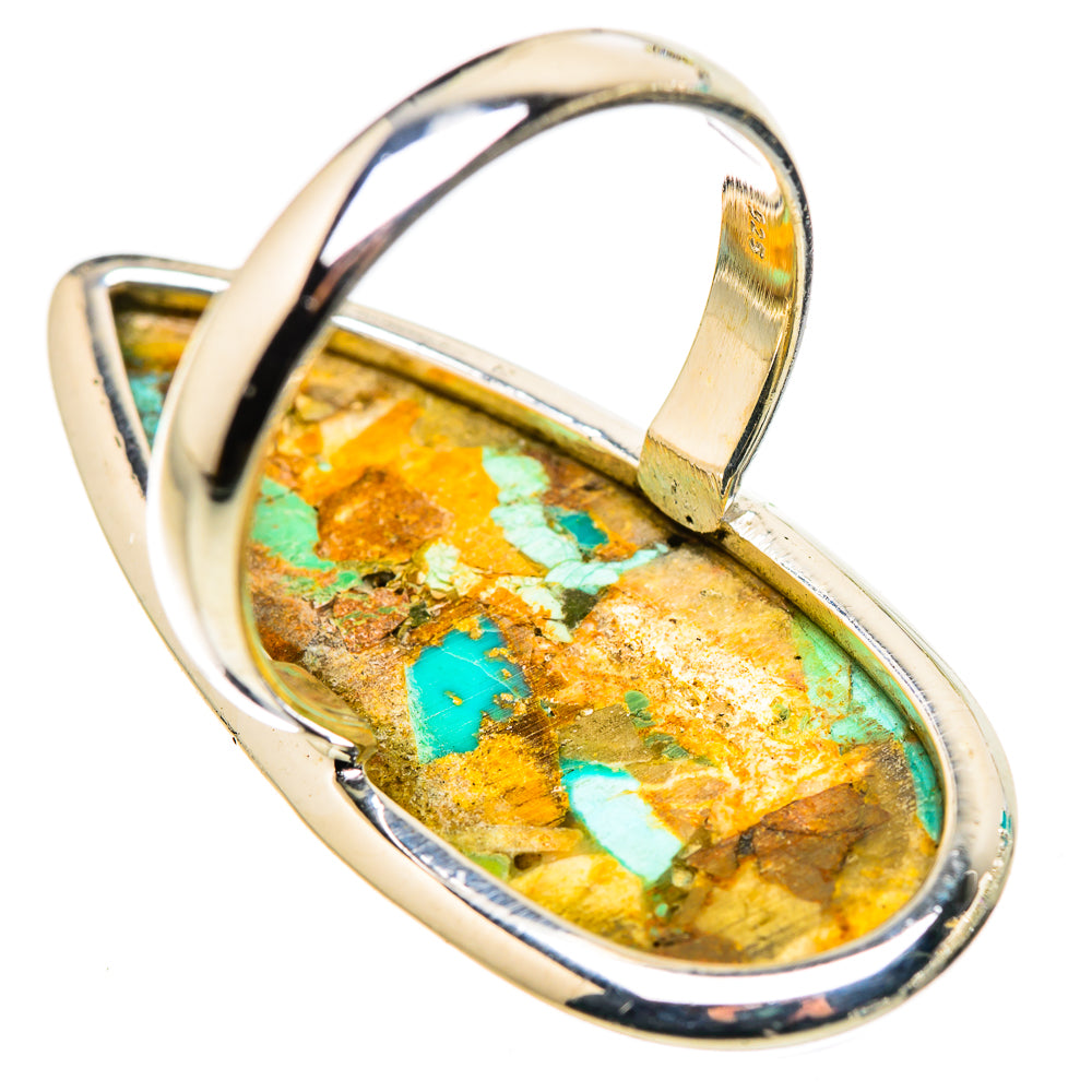 Kingman Mohave Turquoise Rings handcrafted by Ana Silver Co - RING132302 - Photo 3