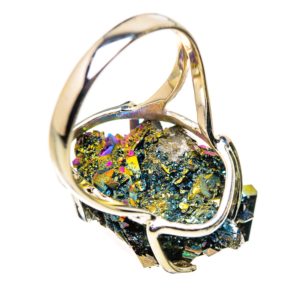 Titanium Sunshine Druzy Rings handcrafted by Ana Silver Co - RING132304 - Photo 3