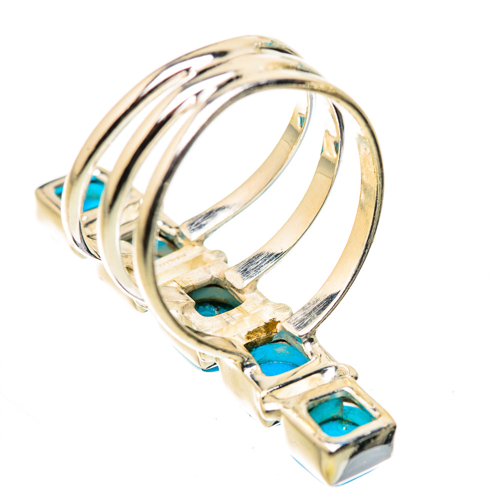 Sleeping Beauty Turquoise Rings handcrafted by Ana Silver Co - RING132309 - Photo 3