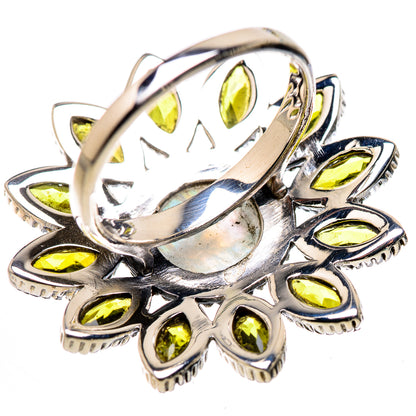 Rainbow Moonstone Rings handcrafted by Ana Silver Co - RING132314 - Photo 3