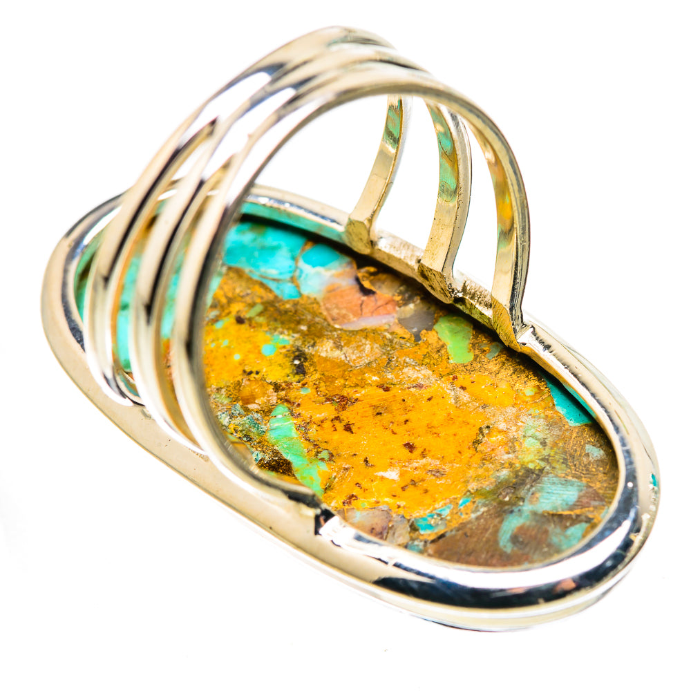 Kingman Mohave Turquoise Rings handcrafted by Ana Silver Co - RING132323 - Photo 3