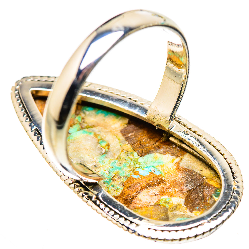 Kingman Mohave Turquoise Rings handcrafted by Ana Silver Co - RING132324 - Photo 3