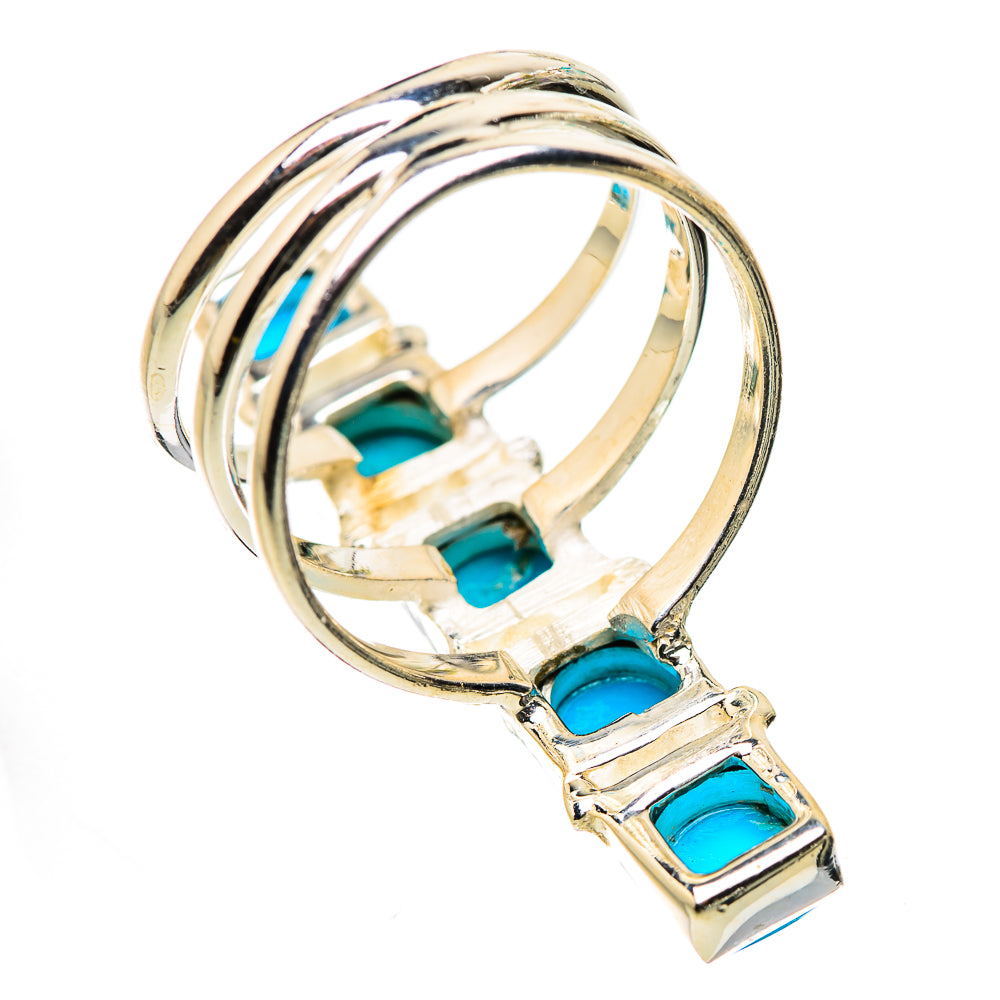 Sleeping Beauty Turquoise Rings handcrafted by Ana Silver Co - RING132328 - Photo 3