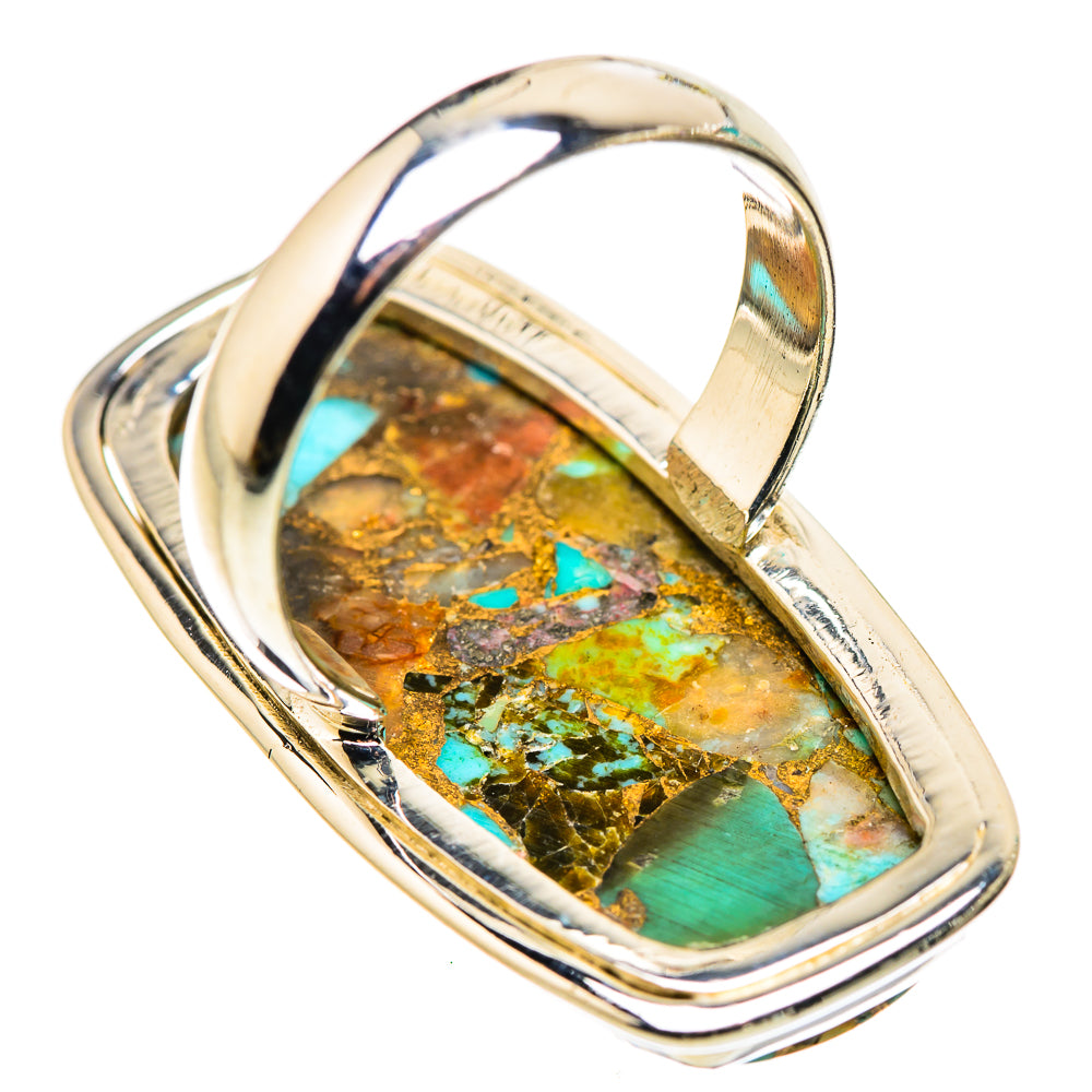 Kingman Mohave Turquoise Rings handcrafted by Ana Silver Co - RING132342 - Photo 3