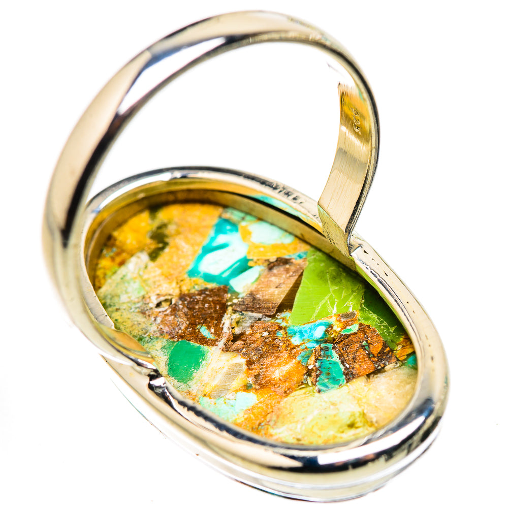 Kingman Mohave Turquoise Rings handcrafted by Ana Silver Co - RING132343 - Photo 3