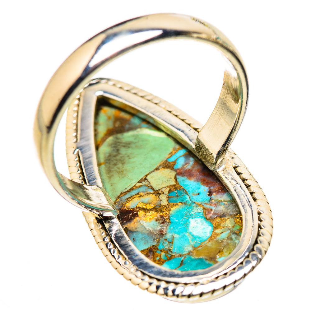 Kingman Mohave Turquoise Rings handcrafted by Ana Silver Co - RING132347 - Photo 3