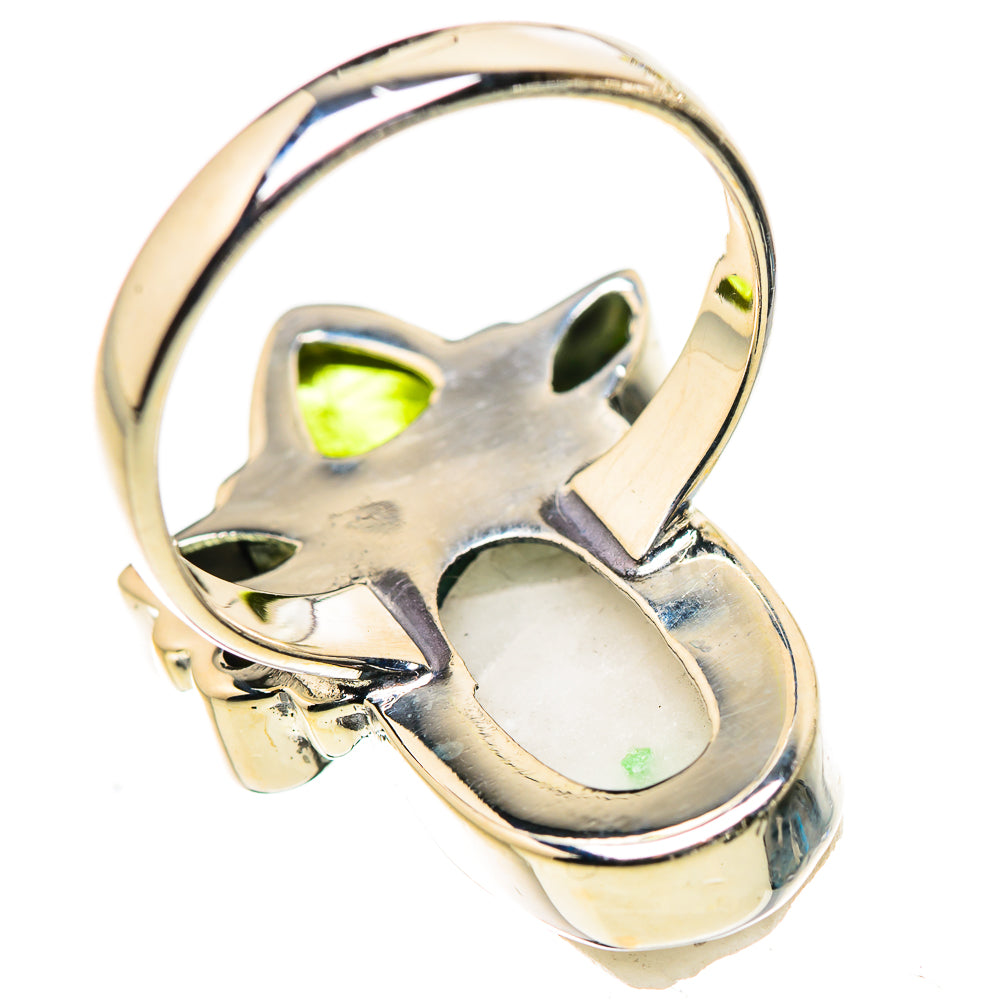 Green Tourmaline In Quartz Rings handcrafted by Ana Silver Co - RING132375 - Photo 3