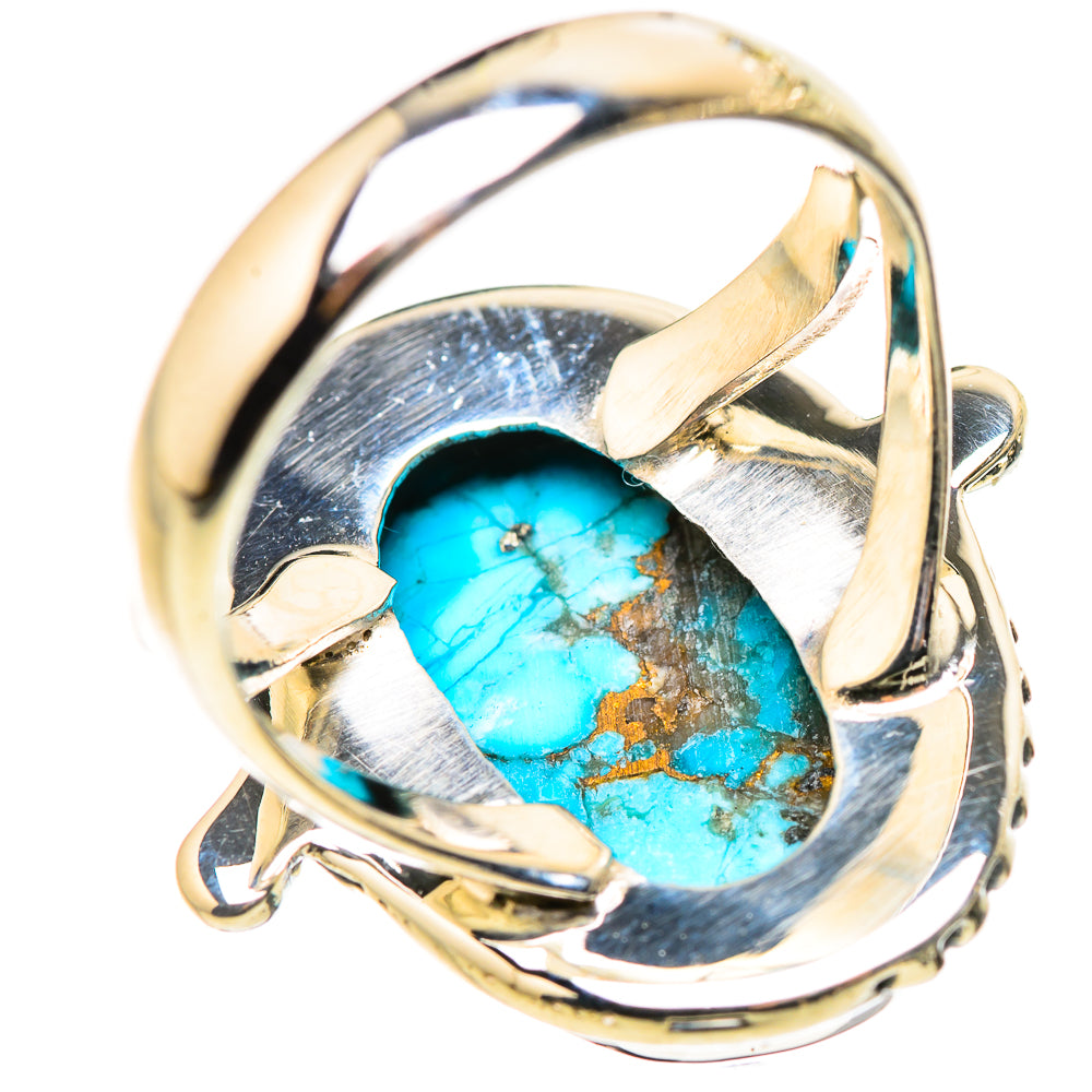 Blue Copper Composite Turquoise Rings handcrafted by Ana Silver Co - RING132392 - Photo 3