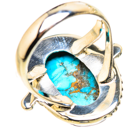Blue Copper Composite Turquoise Rings handcrafted by Ana Silver Co - RING132392 - Photo 3