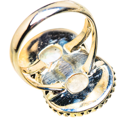 Rainbow Moonstone Rings handcrafted by Ana Silver Co - RING132406 - Photo 3