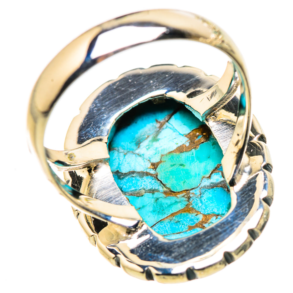 Blue Copper Composite Turquoise Rings handcrafted by Ana Silver Co - RING132432 - Photo 3