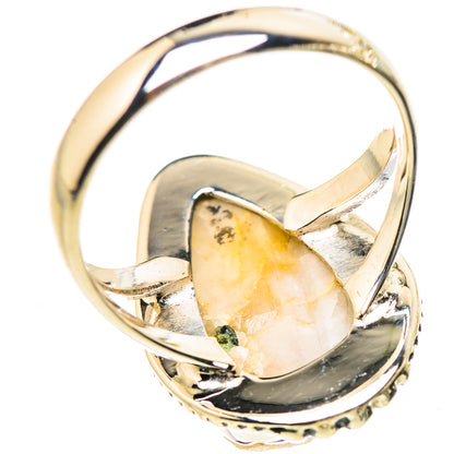 Green Tourmaline In Quartz Rings handcrafted by Ana Silver Co - RING132447 - Photo 3