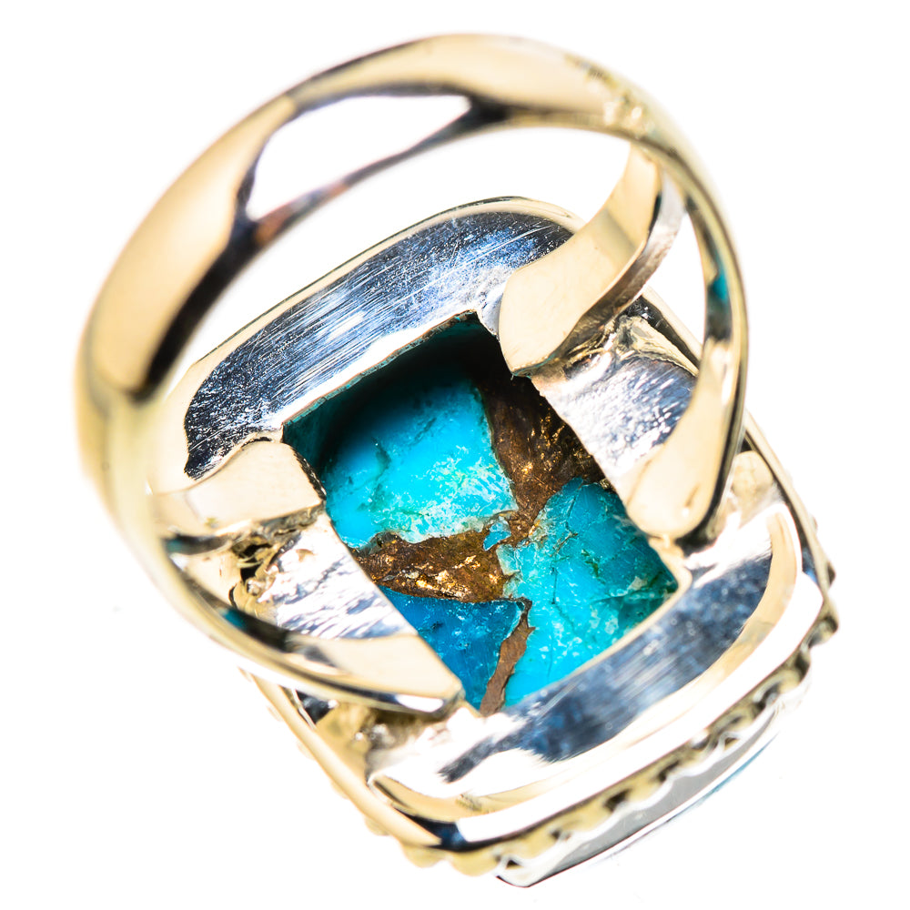 Blue Copper Composite Turquoise Rings handcrafted by Ana Silver Co - RING132463 - Photo 3