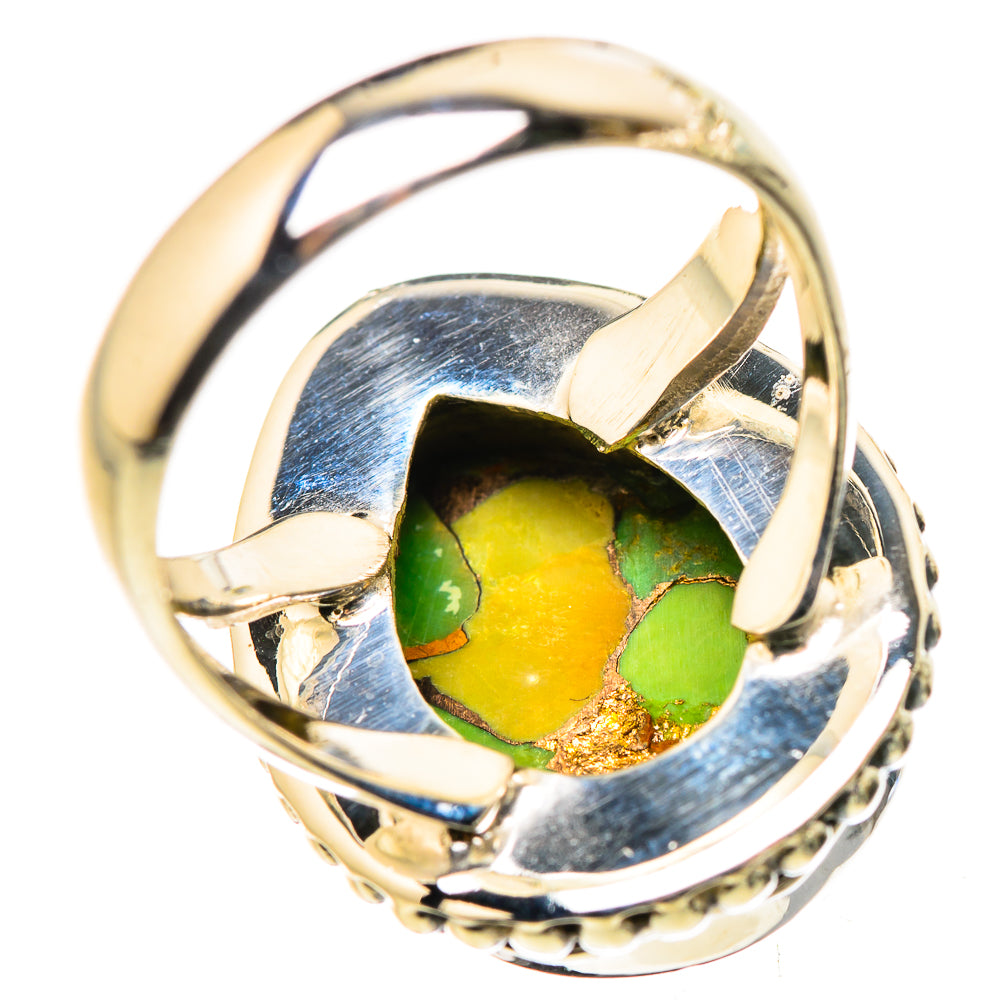 Green Copper Composite Turquoise Rings handcrafted by Ana Silver Co - RING132466 - Photo 3