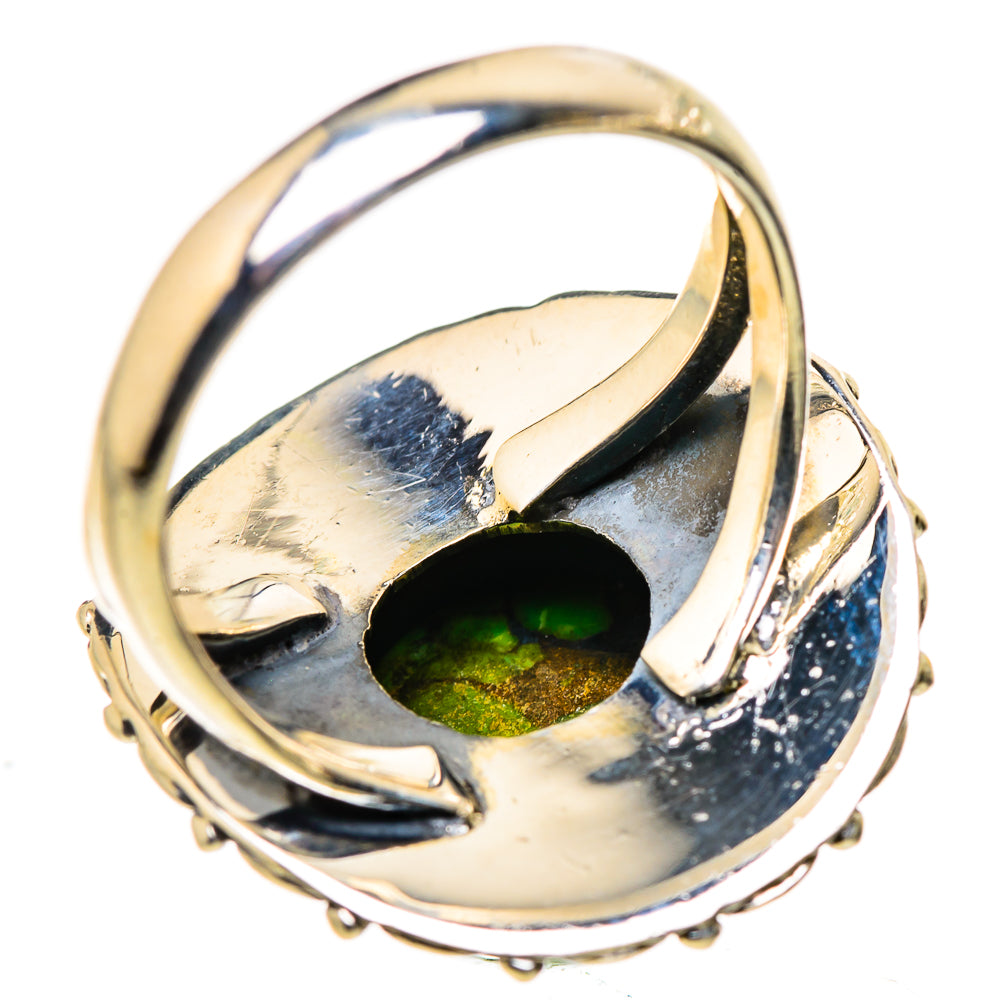 Green Copper Composite Turquoise Rings handcrafted by Ana Silver Co - RING132508 - Photo 3