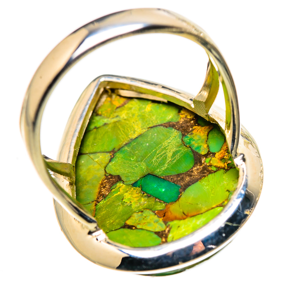 Green Copper Composite Turquoise Rings handcrafted by Ana Silver Co - RING132523 - Photo 3