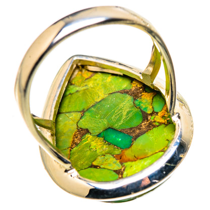 Green Copper Composite Turquoise Rings handcrafted by Ana Silver Co - RING132523 - Photo 3