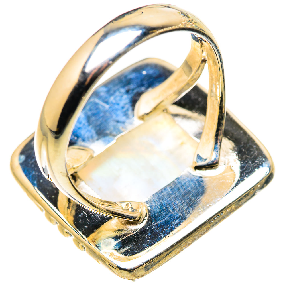 Rainbow Moonstone Rings handcrafted by Ana Silver Co - RING132536 - Photo 3