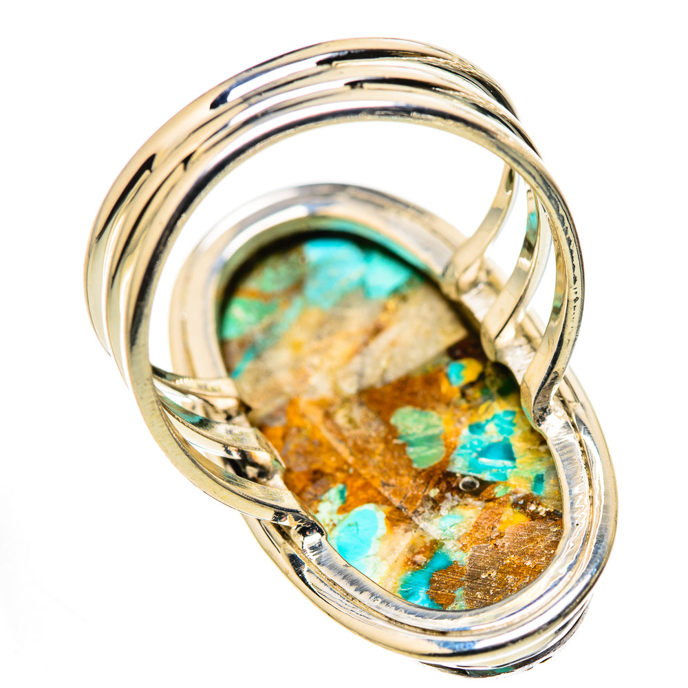 Kingman Mohave Turquoise Rings handcrafted by Ana Silver Co - RING132543 - Photo 3