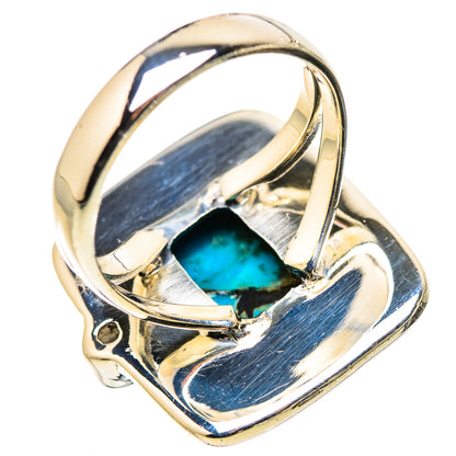 Blue Copper Composite Turquoise Rings handcrafted by Ana Silver Co - RING132602 - Photo 3