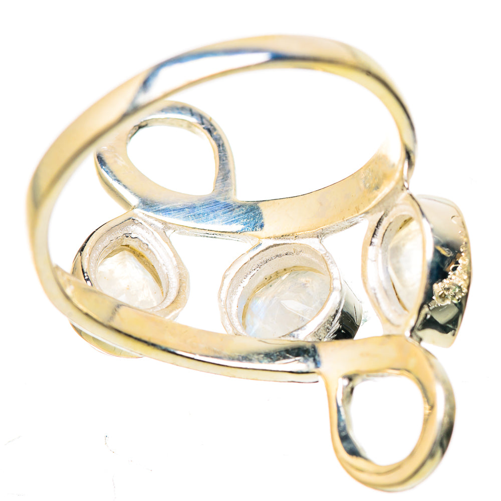 Rainbow Moonstone Rings handcrafted by Ana Silver Co - RING132618 - Photo 3
