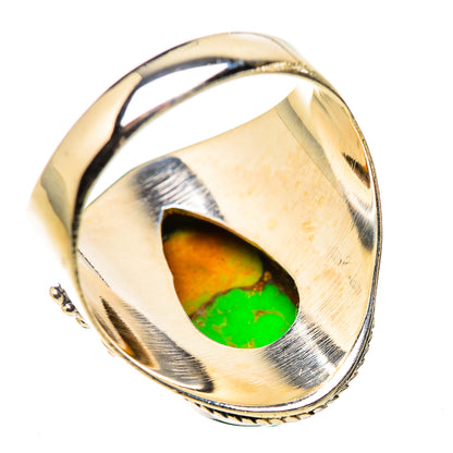Green Copper Composite Turquoise Rings handcrafted by Ana Silver Co - RING132632 - Photo 3