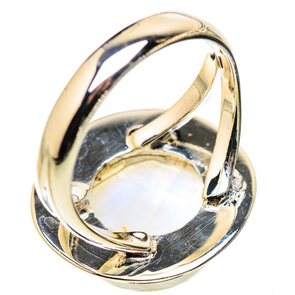 Rainbow Moonstone Rings handcrafted by Ana Silver Co - RING132642 - Photo 3
