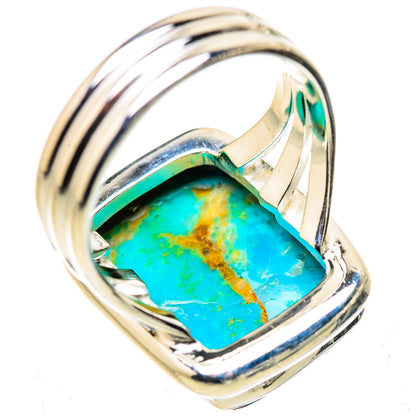 Kingman Mohave Turquoise Rings handcrafted by Ana Silver Co - RING132667 - Photo 3