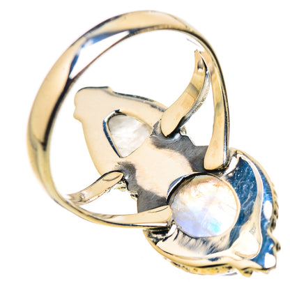 Rainbow Moonstone Rings handcrafted by Ana Silver Co - RING132683 - Photo 3