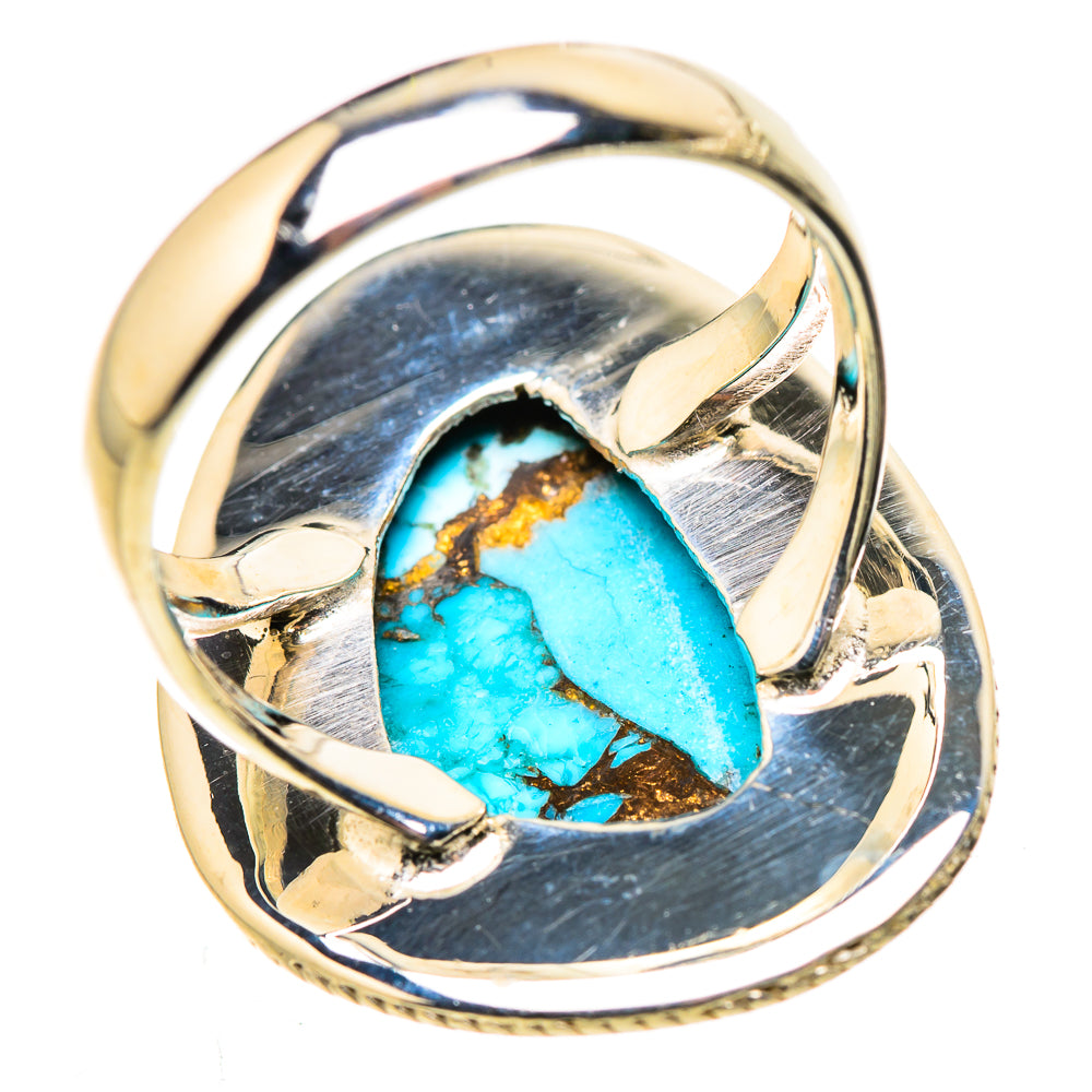 Blue Copper Composite Turquoise Rings handcrafted by Ana Silver Co - RING132689 - Photo 3