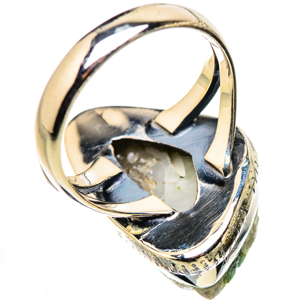 Green Tourmaline In Quartz Rings handcrafted by Ana Silver Co - RING132697 - Photo 3