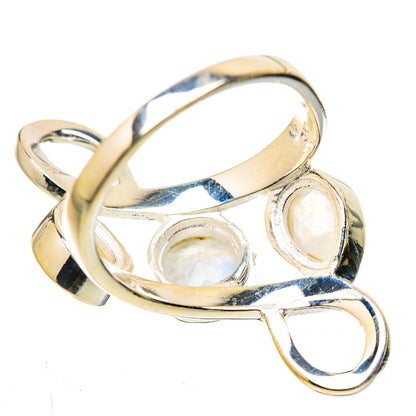 Rainbow Moonstone Rings handcrafted by Ana Silver Co - RING132704 - Photo 3